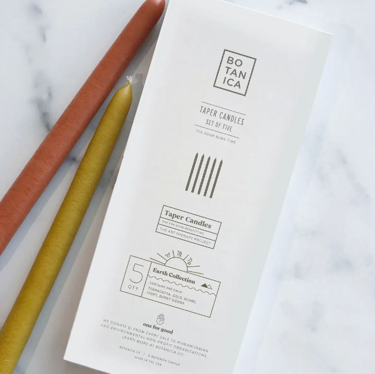 Zodiac Taper Candles | Earth
