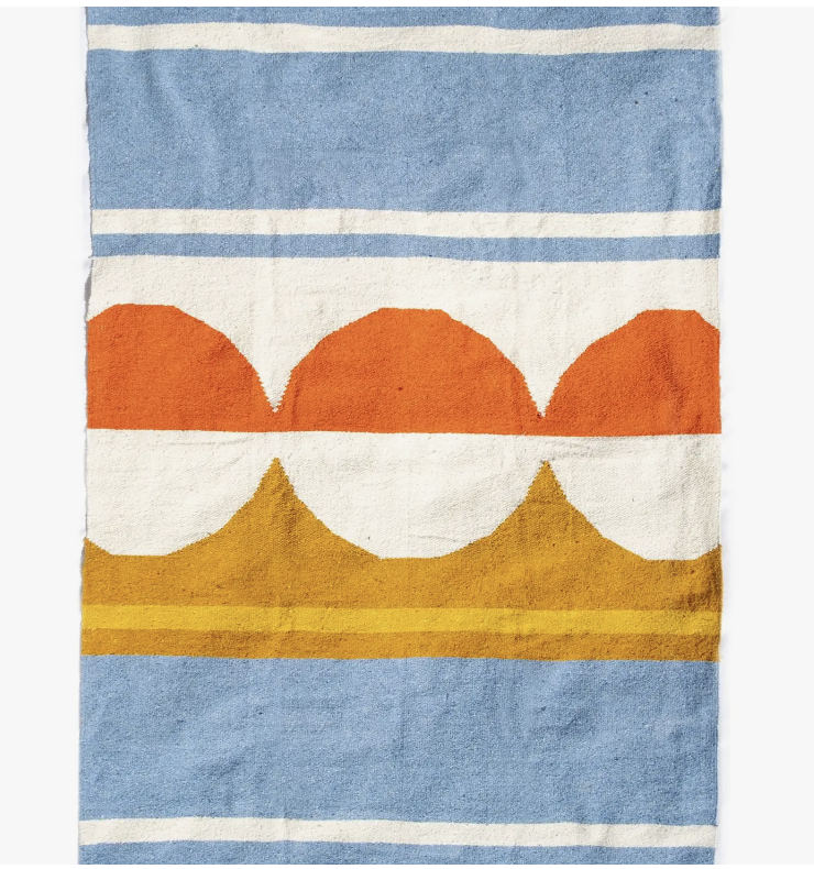 Summer Daze Travel Blanket with Leather Carrier